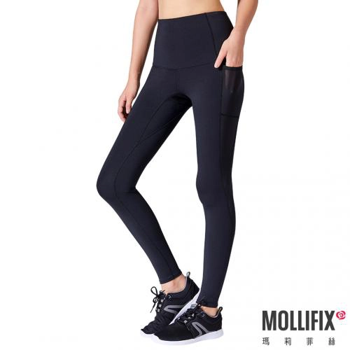 Mollifix瑪莉菲絲 MoveFree高彈力訓練動塑褲 (黑)