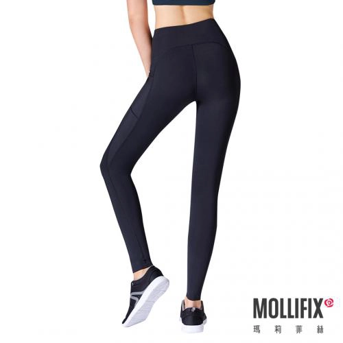 Mollifix瑪莉菲絲 MoveFree高彈力訓練動塑褲 (黑)