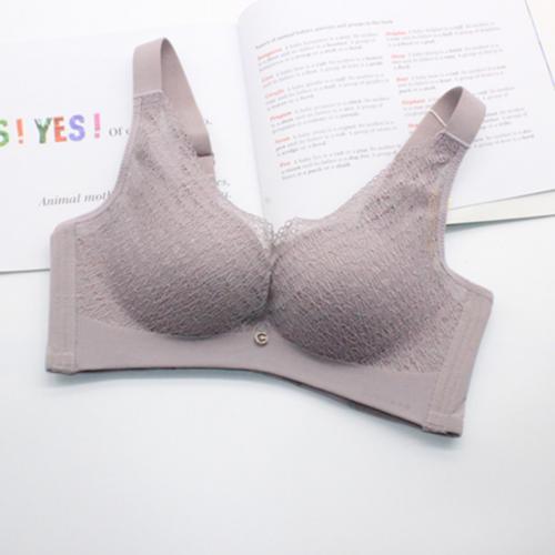 柔軟嬰兒棉深V聚攏無痕收副乳不空杯蕾絲無鋼圈內衣（RGL01821）