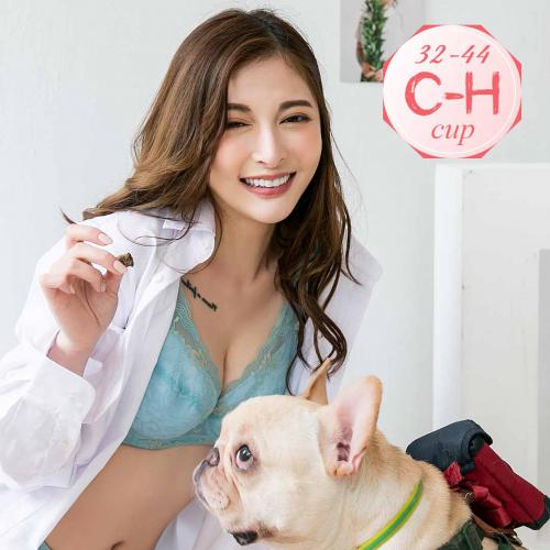 【C-H大尺碼】親膚絲棉包覆提托內衣 紫膚黑綠 - 鋼圈
