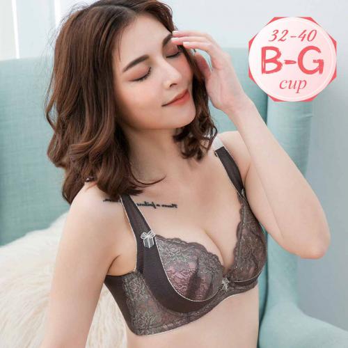 夏夜之夢性感蕾絲集中調整型內衣(B.C.D.E.F.G杯) - 鋼圈