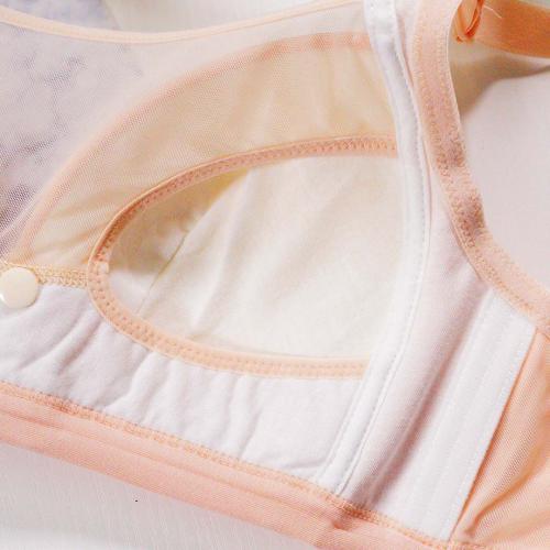 莫代爾哺乳内衣性感半透明前開扣無鋼圈孕婦內衣