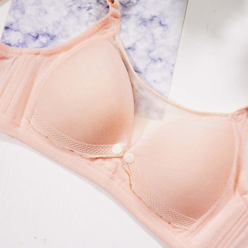 莫代爾哺乳内衣性感半透明前開扣無鋼圈孕婦內衣