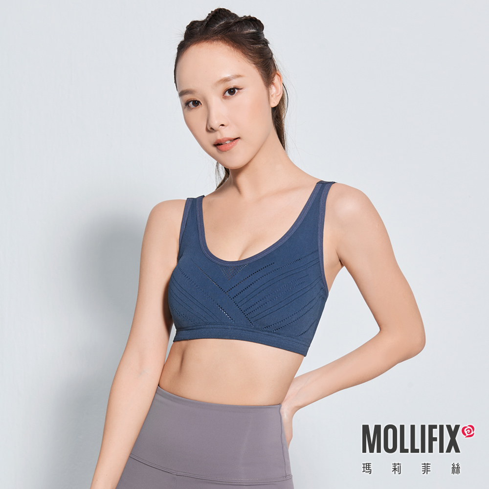 【MOLLIFIX】A++微V寬肩帶包覆BRA - 無鋼圈
